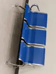 Blue 3-Seater Reception Bench with Chrome Frame - 5