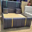 5x6 Grey Chester Bed with Gold Trim & 2 Side Drawers - 2