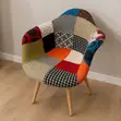 Modern Patchwork Accent Chair - 1