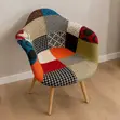 Modern Patchwork Accent Chair - 3