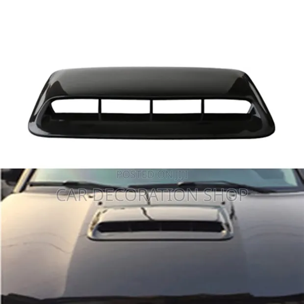 Universal Glossy Black Decorative Car Hood Scoop Vent - 1