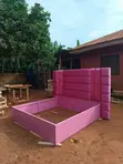 Kitanda cha Chester cha Pink 6x6 chenye Paneli - Usafirishaji Bure - 2