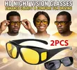 UV Protection & Amber Night Driving Glasses - 1