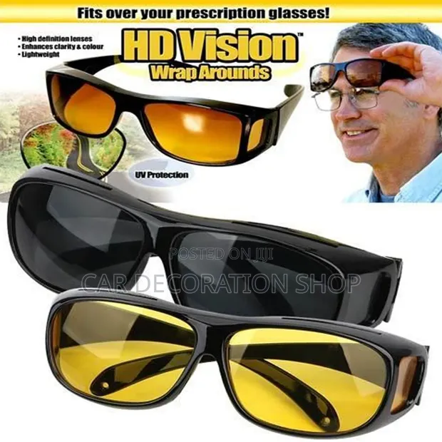 2-in-1 Driving Sunglasses: Dark for Day, Yellow for Night - 1