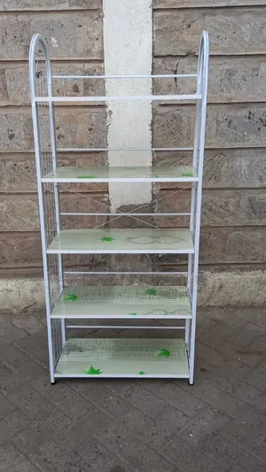 5-Tier Metallic Shoe Rack - White