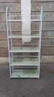 5-Tier Metallic Shoe Rack - White - 2
