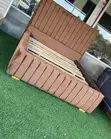 5x6 Brown Ribbed Panel Chester Bed Frame - 1