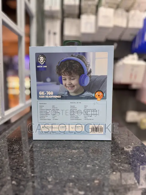 Green Lion GK-700 Kids Headphones (Blue) - 1