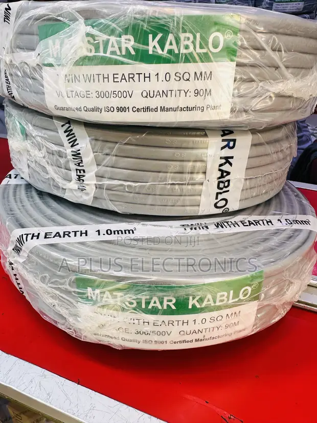 Matstar 1.0mm Twin With Earth Electrical Cable 90m - 1