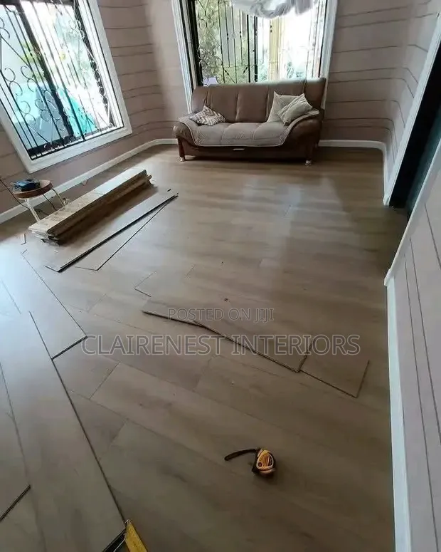 Durable SPC Carpet Flooring - Wood Plank Design - 1