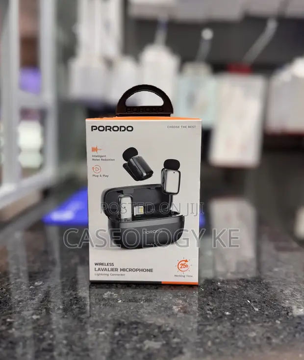 Porodo Wireless Lavalier Microphone with Lightning Connector - 1