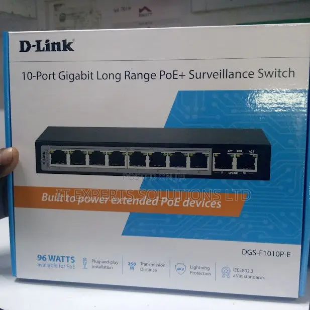 D-Link DGS-F1010P-E 10-Port Gigabit PoE Switch - 1