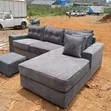 Brand New Grey 5-Seater Corner Seat with Ottoman - 2