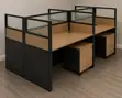 4-Way Partitioned Workstation Desk with Drawers - 3