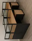 4-Way Partitioned Workstation Desk with Drawers - 5