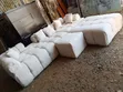 White L-Shape Bubble Sofa with Ottoman - Free Delivery - 2