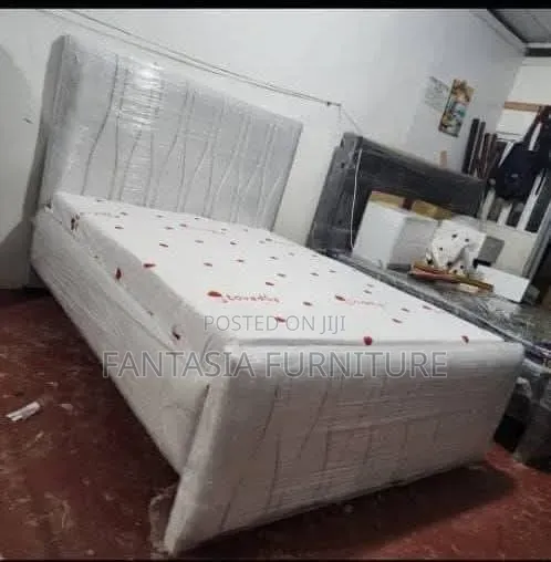 White 5x6 Bed Frame (Brand New) - 1