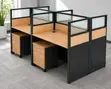 Modern Office Workstation Desk with Drawers - 1