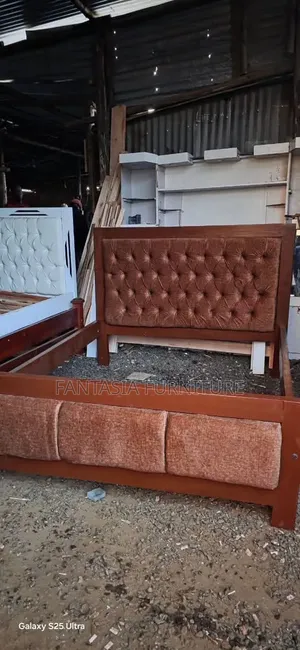 Brown 5x6 Bed Frame - Brand New