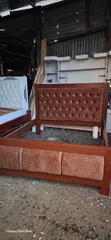 Brown 5x6 Bed Frame - Brand New - 1