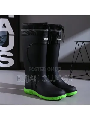 Fashionable Long Tube Waterproof Fleece Rain Boots