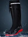 Fashionable Long Tube Waterproof Fleece Rain Boots - 4