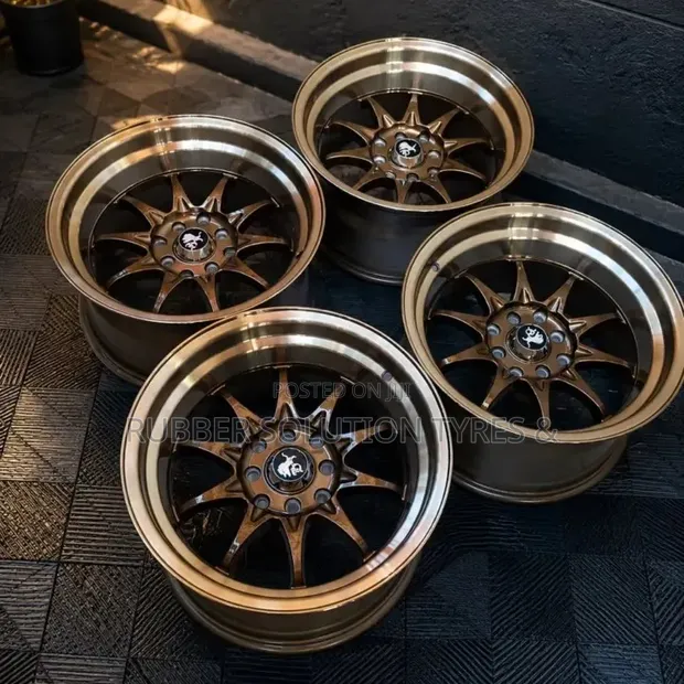 Brand New Bronze 15-Inch Off-Set Sport Rims (4 Holes) - 1