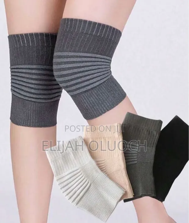 Seamless Knitted Thermal Knee Warmers for Joint Support - 1