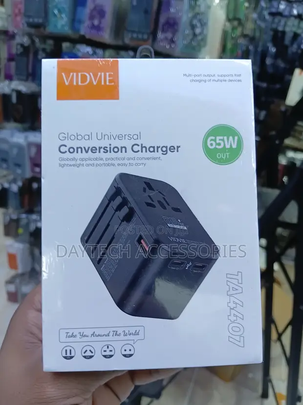 VIDVIE TA4407 65W Global Universal Travel Charger Adapter - 1