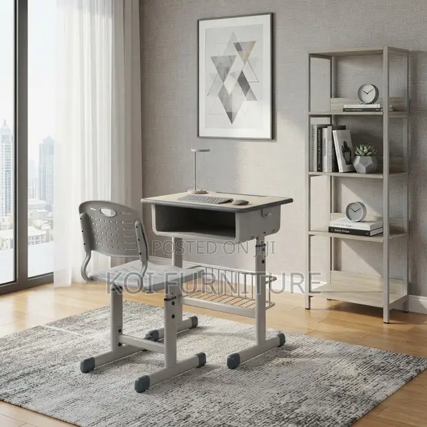 Adjustable Study Desk and Chair Set for Kids - 1