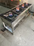 4-Burner Stainless Steel Commercial Gas Cooker - 4