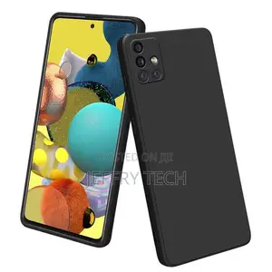 Silicone Slim Fit Cover Case for Samsung Galaxy A51 - Black