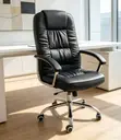 Ergonomic High-Back Leather Office Chair - 4