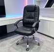 Ergonomic High-Back Leather Office Chair - 5