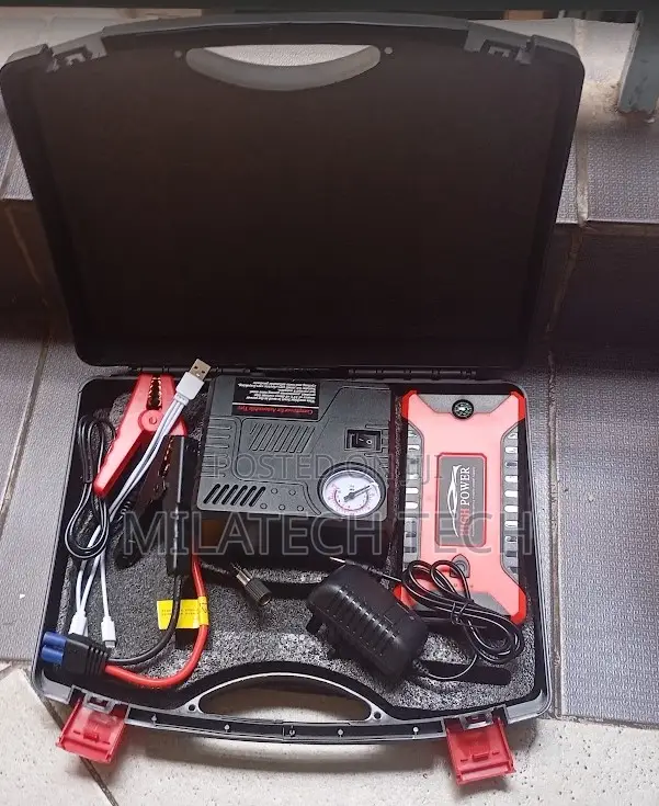 Portable Car Jump Starter with Power Bank & Air Compressor - 1