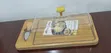 Wooden Pizza Tray with Acrylic Cover and Knife (30x20cm) - 2