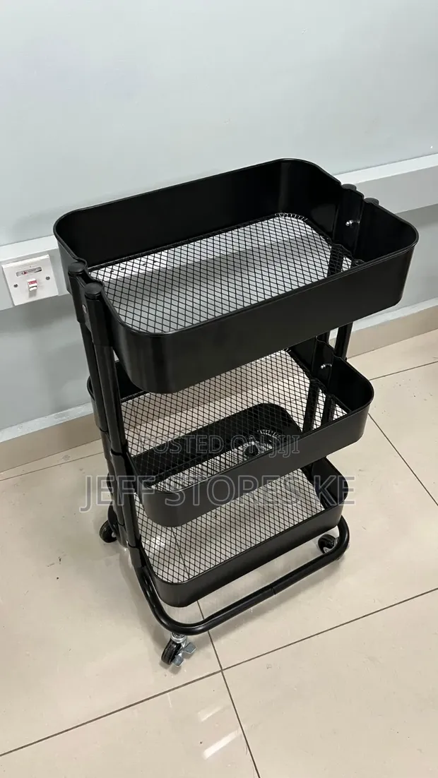 Black Meshed Beauty Trolley - 1