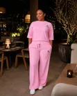 Loropiama 2pc Set - Pink/Cream/Maroon - 1