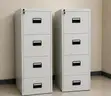 4 Drawer Metal Filing Cabinet with Lock - White - 4