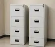4 Drawer Metal Filing Cabinet with Lock - White - 5