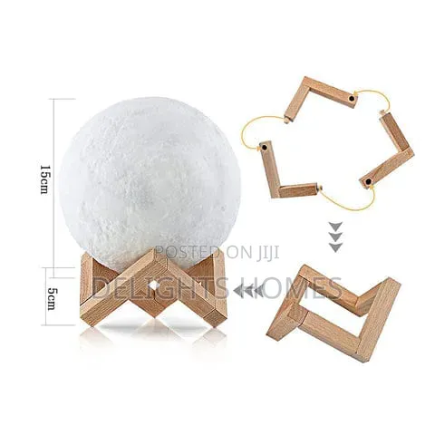 Moonlight Lamp on Bamboo Stand - 1