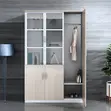 Office Wooden Filing Cabinet with Lock and Glass Door - 3