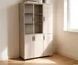 Office Wooden Filing Cabinet with Lock and Glass Door - 5