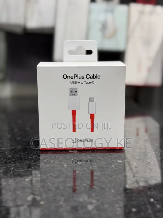 Original OnePlus Cable ya USB-A kwenda Type-C - Nyekundu - 1