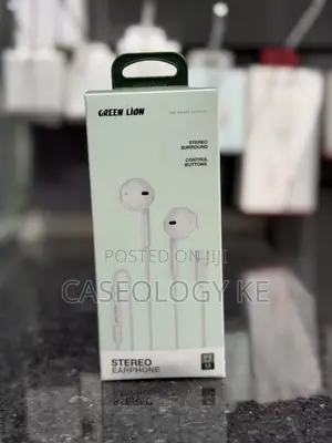 Green Lion Type-C Earphones (White)