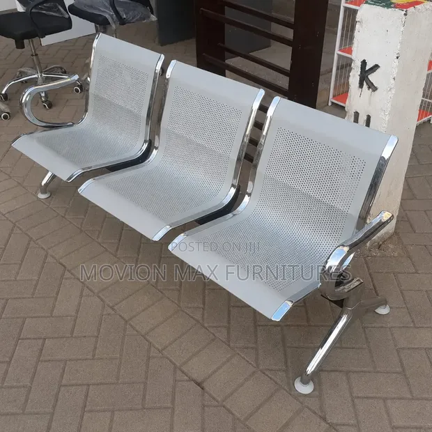 Brand New Metallic Link Chairs with Armrests - 1