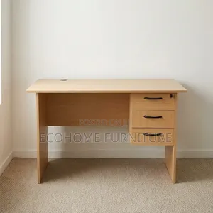 Wooden Office Desk with Lockable Drawers