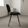 Visitor Chair - Black Fabric Padded Office Seat - 2