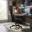Blue-Black Leather Recliner Gaming Chair - 1