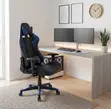 Blue-Black Leather Recliner Gaming Chair - 3